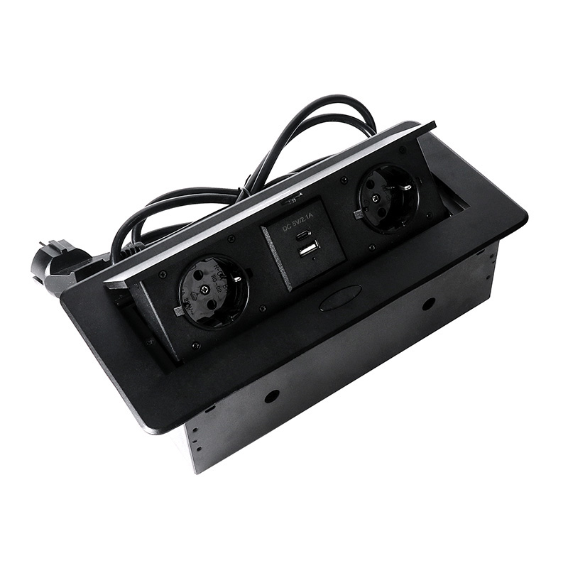 BA01CZ-C1 Desktop Flip-top Socket Hidden Black
