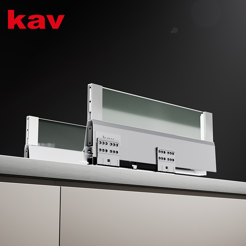 E660H05 Cabinet Rail Soft Close Slides Drawer Box Sliding System Slim Box
