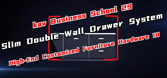 Slim soft close double wall drawer system