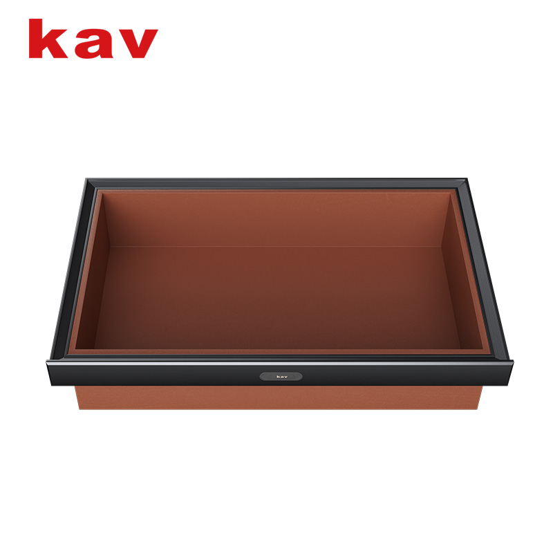 AU1602 kav Closet Accessories Luxury Pull Out Soft Close Clothes Brown Leather B