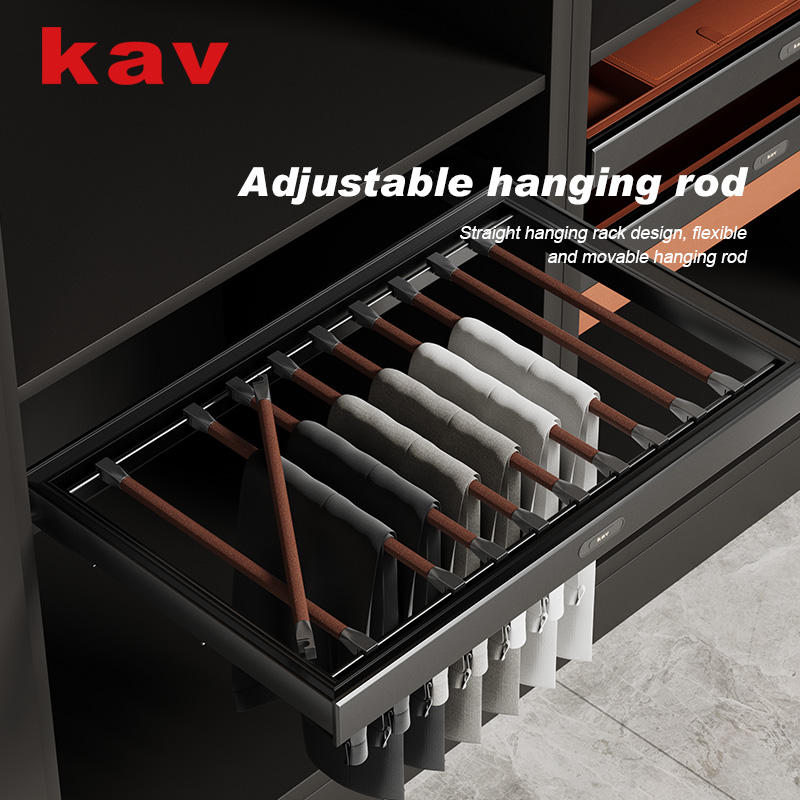 AU1601 kav Wardrobe Closet  Drawer Self Closing Adjustable Pull Out Soft Close P