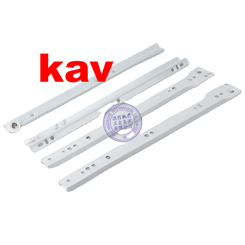 F082-FGV Kav Powder Color Furniture Slide White Drawer Slide Non Soft Close Kav 