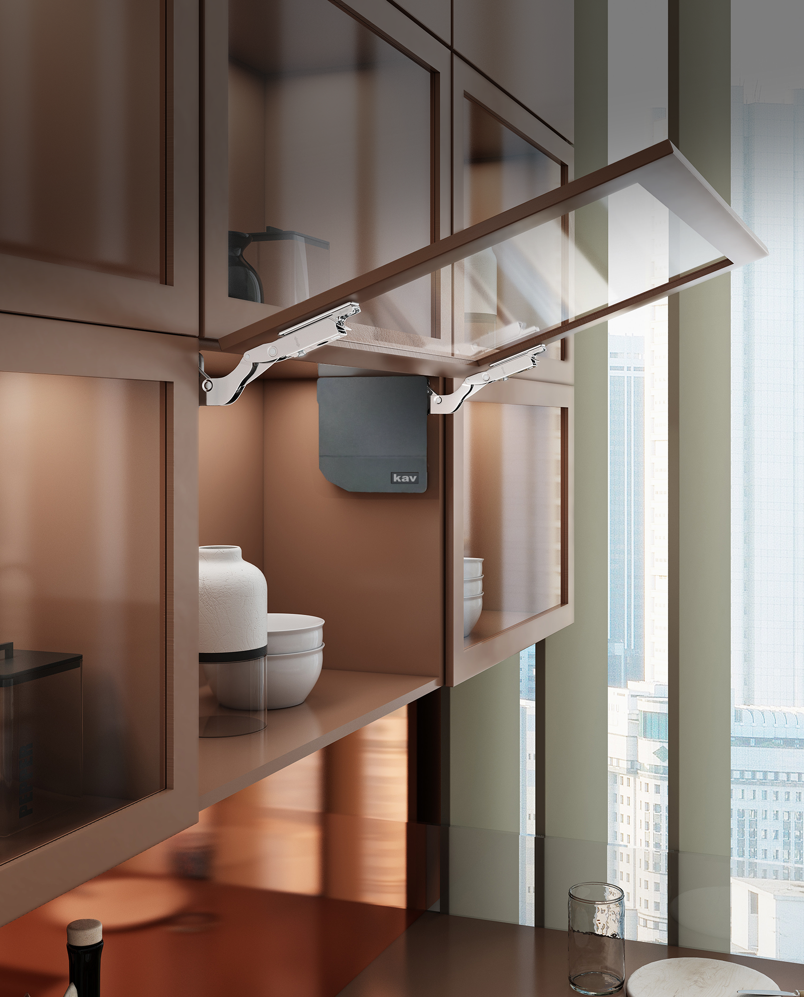 KG123 Cabinet Lift Up Support with Free Stop