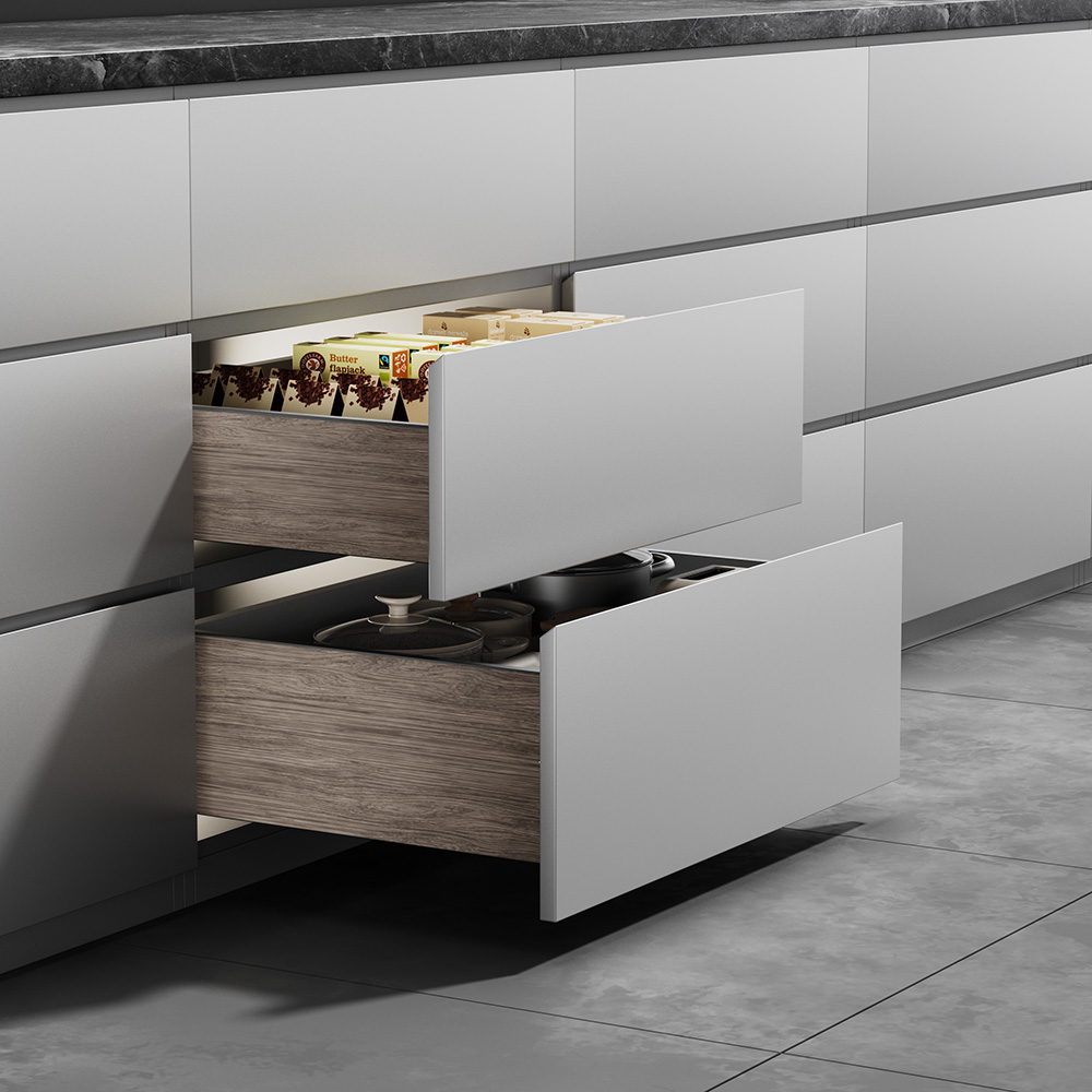 E660H09D 9MM Wood-grain Slim Box (With Undermount Slide)